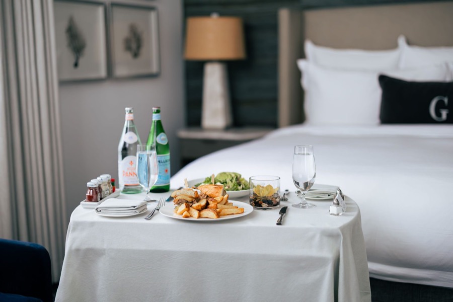 In-room dining at The US Grant